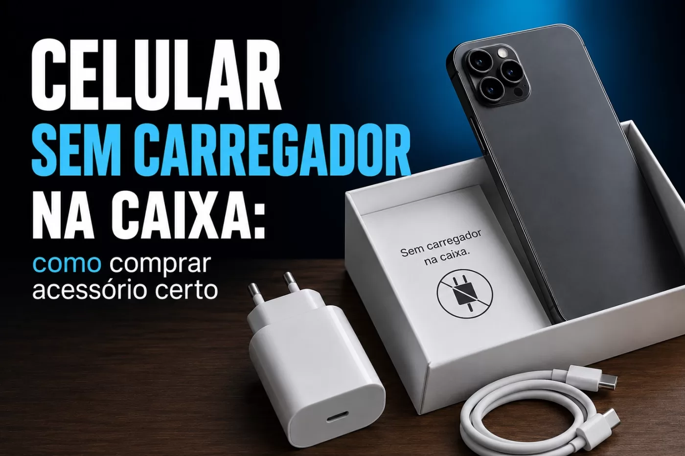 Celular sem carregador na caixa: como comprar acessório certo